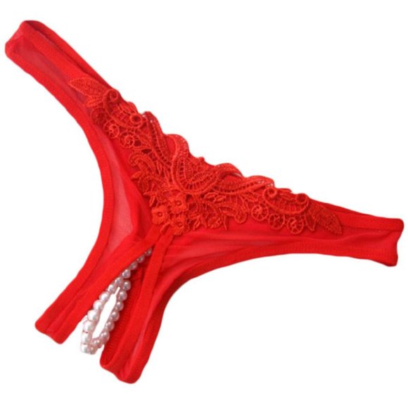 😇Red Pearl Bottom G-string OS - Picture 2 of 4